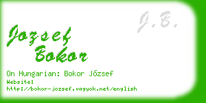 jozsef bokor business card