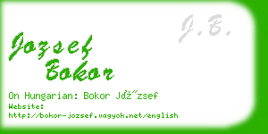 jozsef bokor business card
